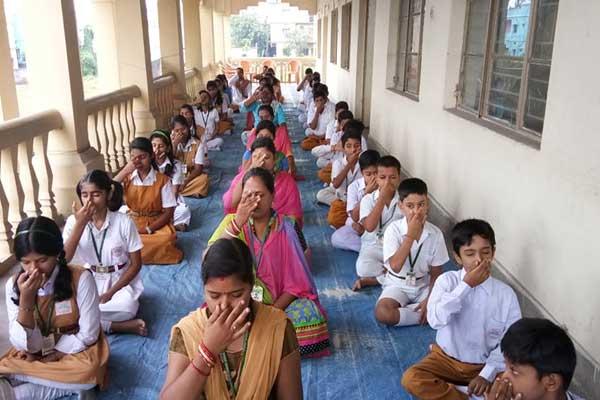 MVM School Angul celebrated Yoga Day.